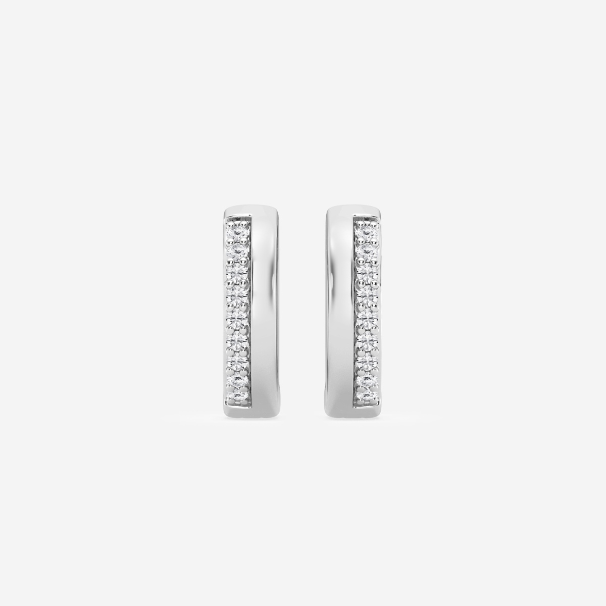 1/10 ctw Round Lab Grown Diamond Petite Hoop Earrings