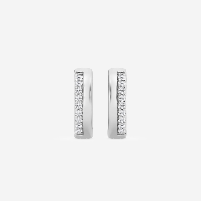 1/10 ctw Round Lab Grown Diamond Petite Hoop Earrings