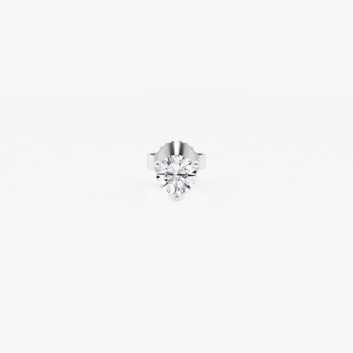 1/4 ctw Round Lab Grown Diamond Three Prong Martini Single Stud Earring