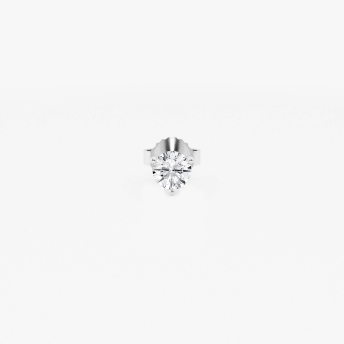 1/4 ctw Round Lab Grown Diamond Three Prong Martini Single Stud Earring