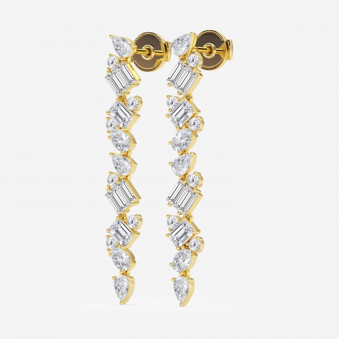 2 7/8 ctw Multi-Shape Lab Grown Diamond Drop Earrings