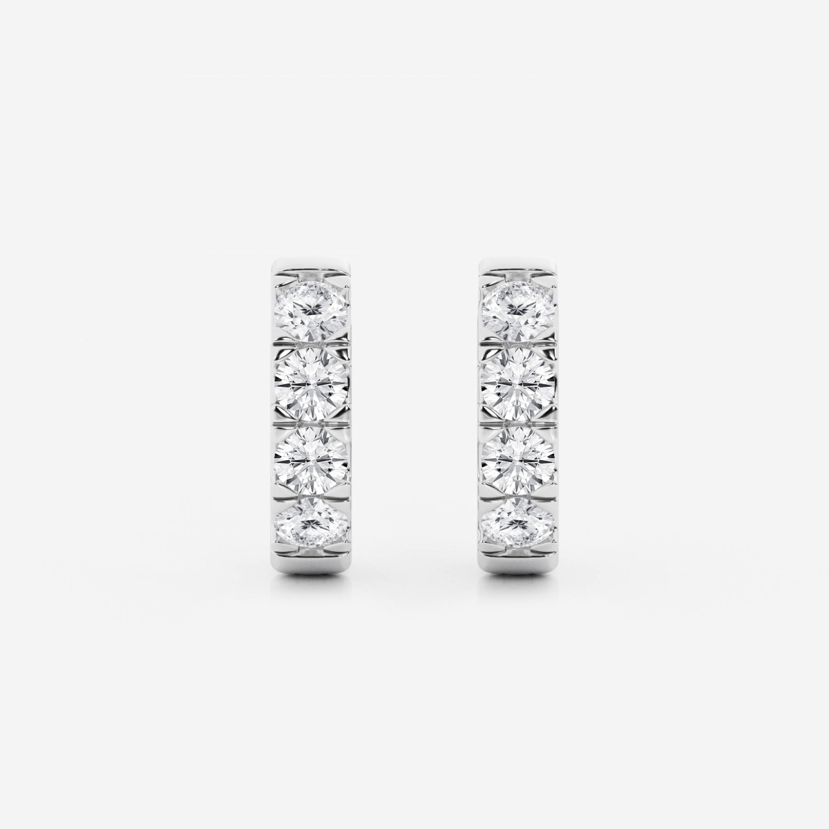 1 ctw Round Lab Grown Diamond Hoop Earrings