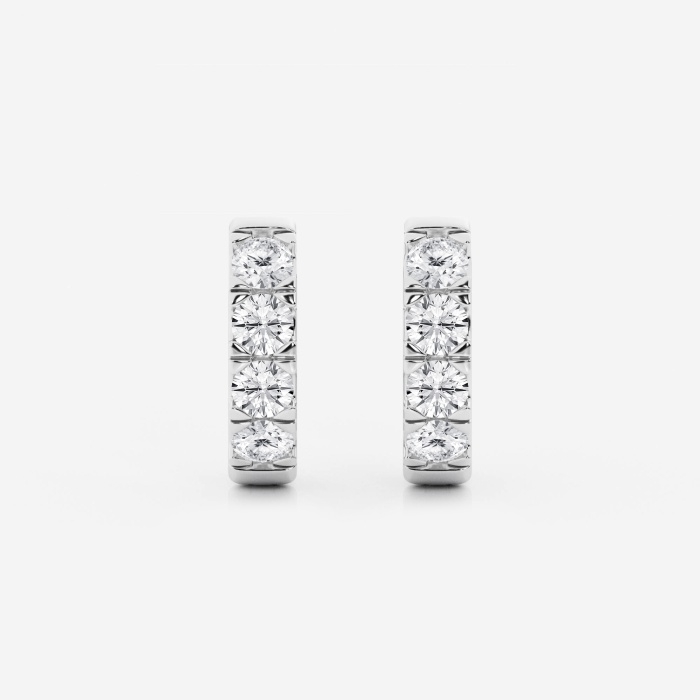 1 ctw Round Lab Grown Diamond Hoop Earrings