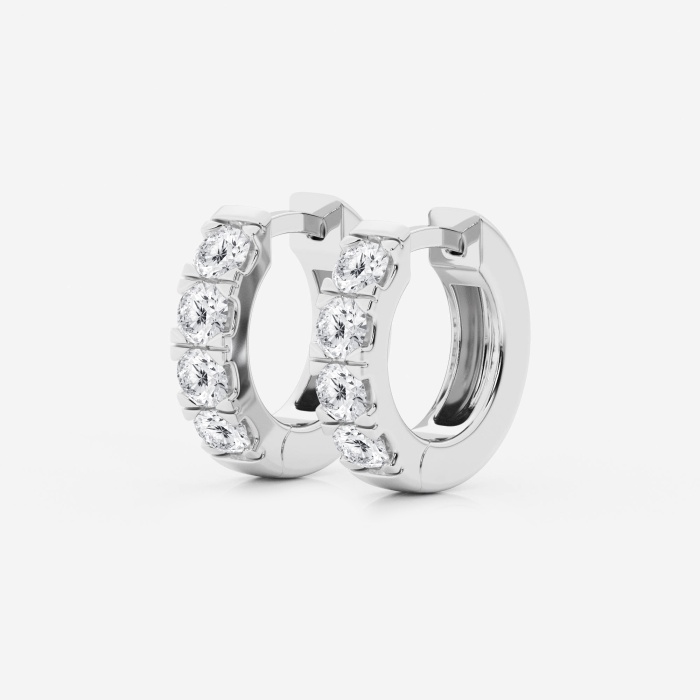 1 ctw Round Lab Grown Diamond Hoop Earrings