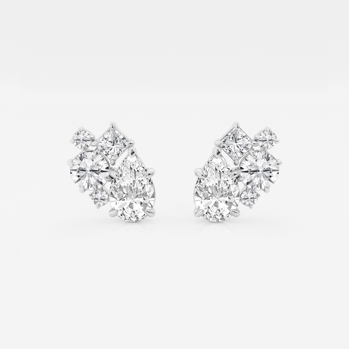 3 ctw Mosaic Five Stone Earrings