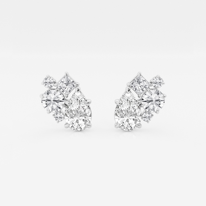 3 ctw Mosaic Five Stone Earrings