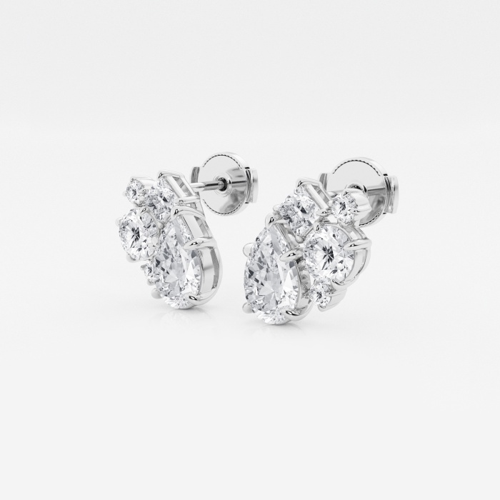 3 ctw Mosaic Five Stone Earrings