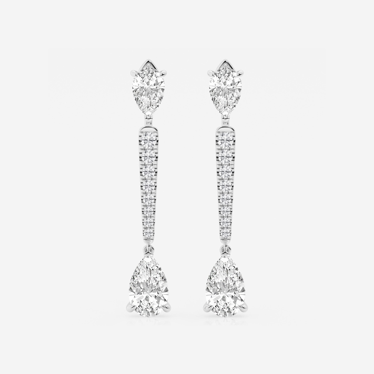6 3/4 ctw Pear Lab Grown Diamond  Drop Earrings