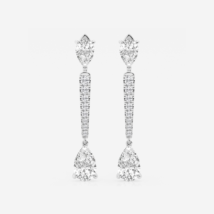 6 3/4 ctw Pear Lab Grown Diamond  Drop Earrings