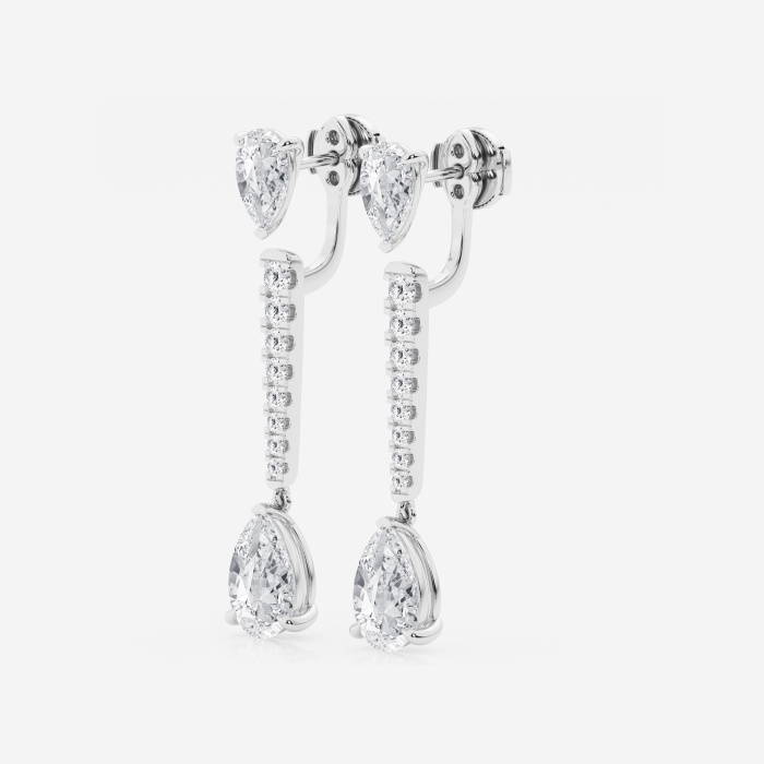 6 3/4 ctw Pear Lab Grown Diamond  Drop Earrings