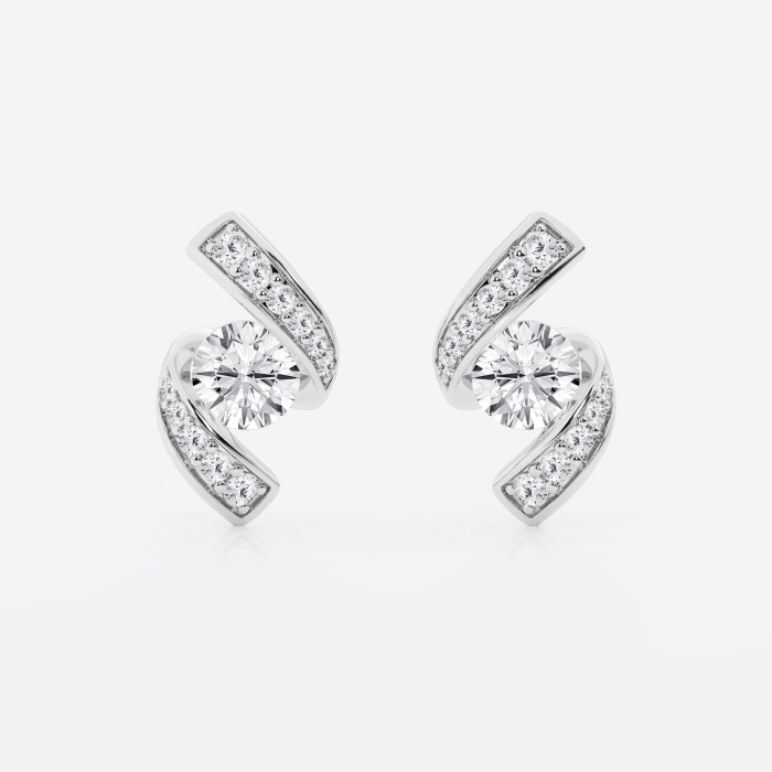 1 1/4 ctw Curve Wave Earrings