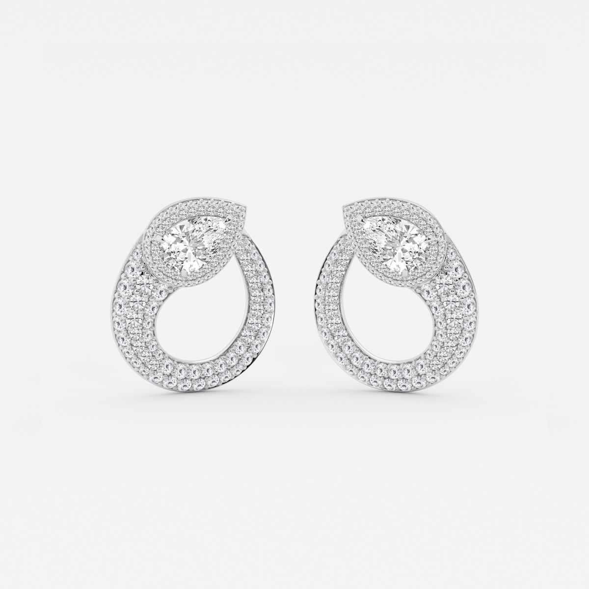 4 ctw Pear Lab Grown Diamond Fashion Earrings