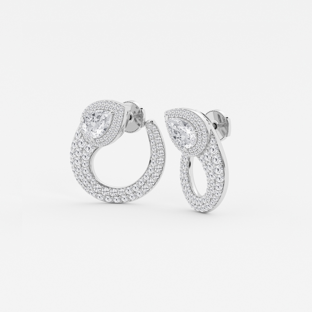 Additional Image 1 for  4 ctw Pear Lab Grown Diamond Fashion Earrings