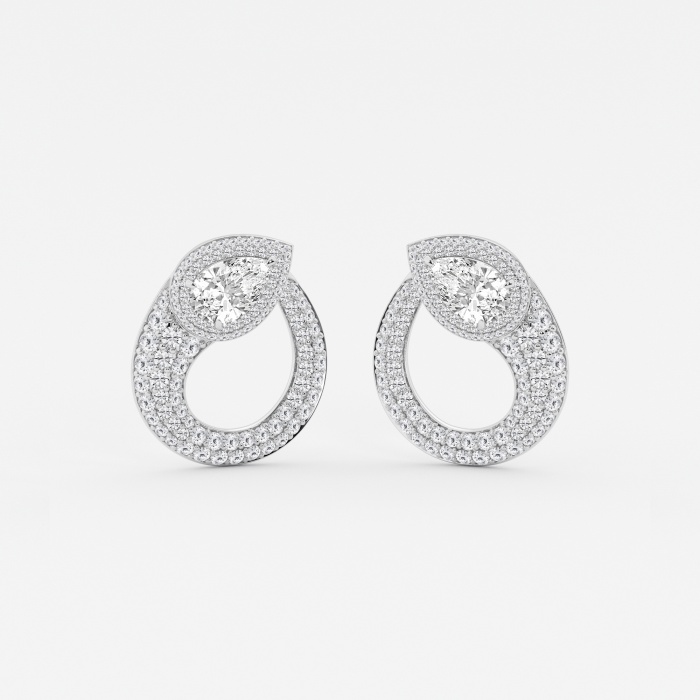 4 ctw Pear Lab Grown Diamond Fashion Earrings
