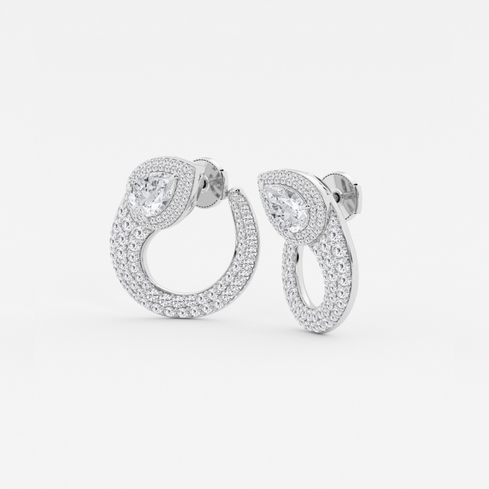 4 ctw Pear Lab Grown Diamond Fashion Earrings
