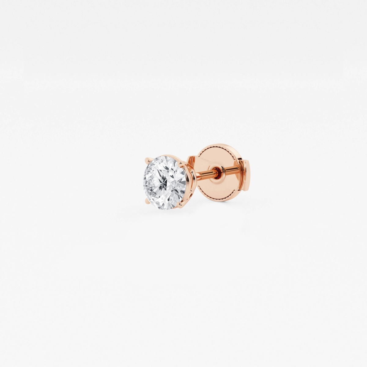Additional Image 1 for  1/2 ctw Round Lab Grown Diamond Single Stud Earring