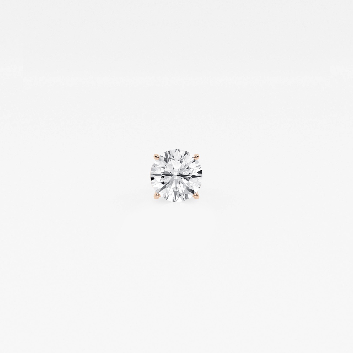 1/2 ctw Round Lab Grown Diamond Single Stud Earring