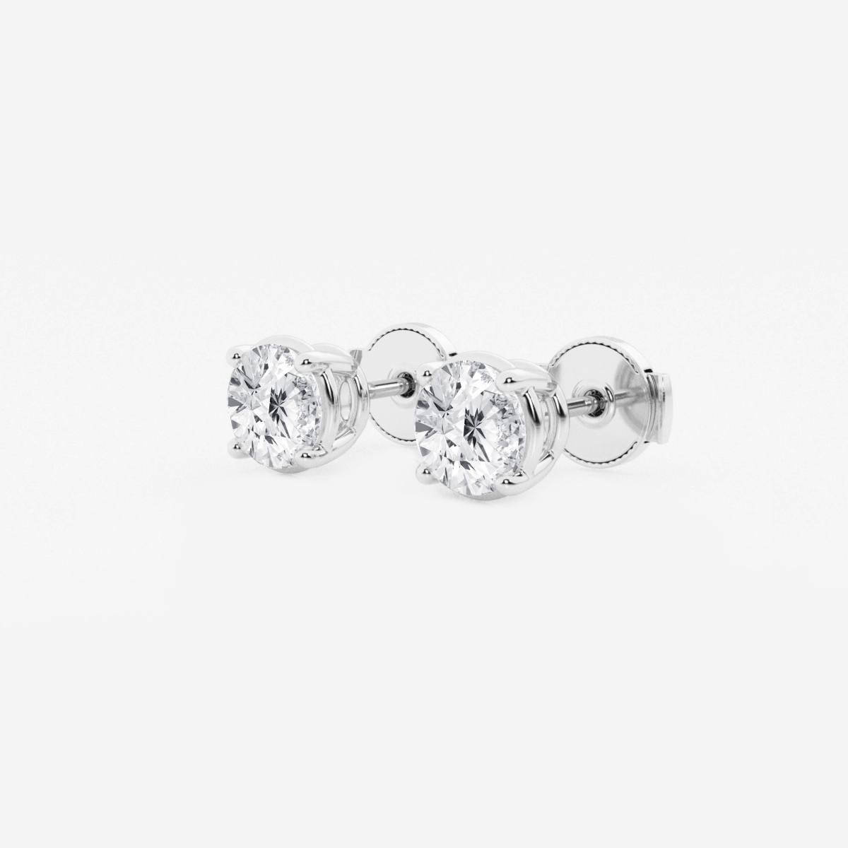 Additional Image 1 for  1 1/2 ctw Round Near-Colorless (H-I) Lab Grown Diamond Stud Earrings