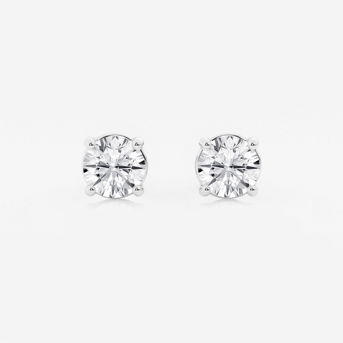 2 ctw Round Colorless (D) Lab Grown Diamond Stud Earrings