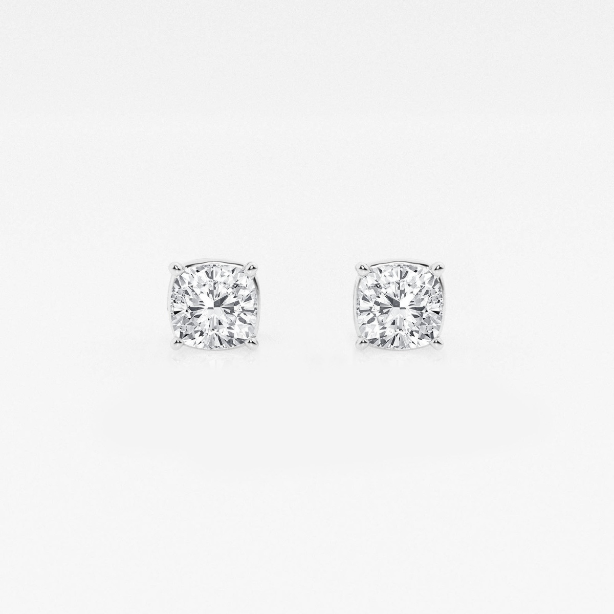 1 ctw Cushion Lab Grown Diamond Solitaire Stud Earrings
