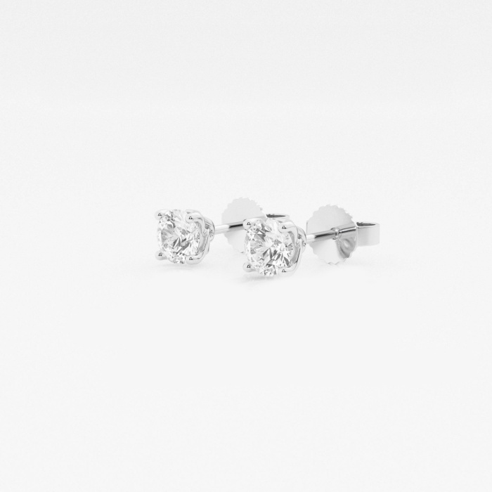 1/2 ctw Round Lab Grown Diamond Twisted Floral Solitaire Stud Earrings