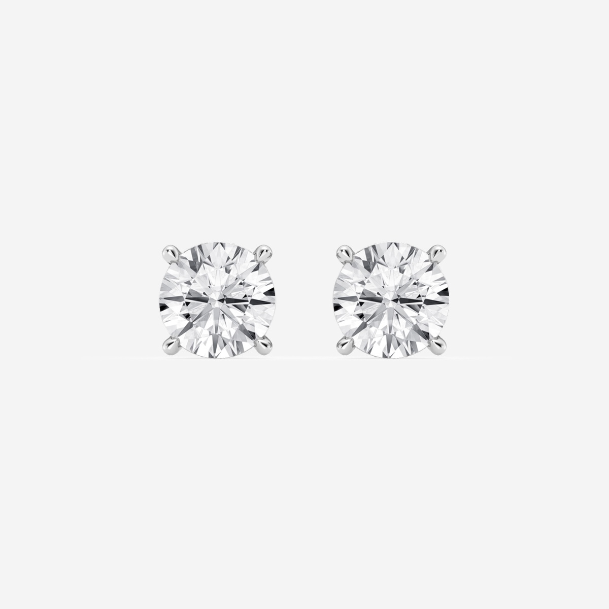 2 ctw Round Lab Grown Diamond Hidden Halo Stud Earrings