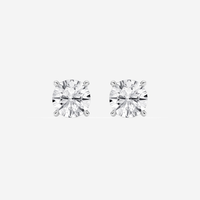 2 ctw Round Lab Grown Diamond Hidden Halo Stud Earrings