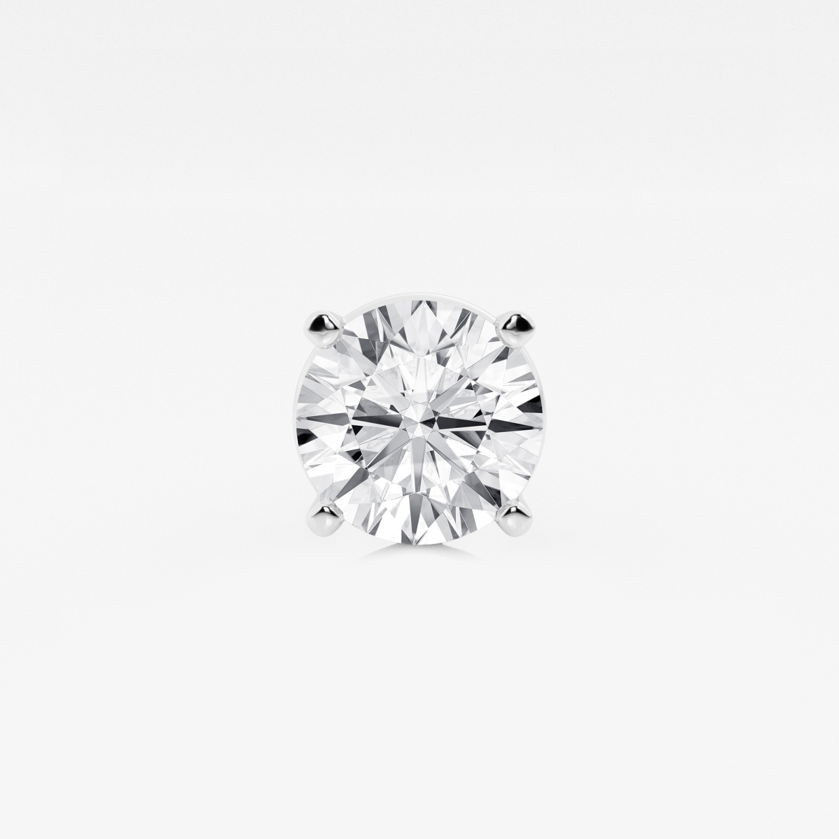4 ctw Round Colorless Lab Grown Diamond Certified Single Stud Earring