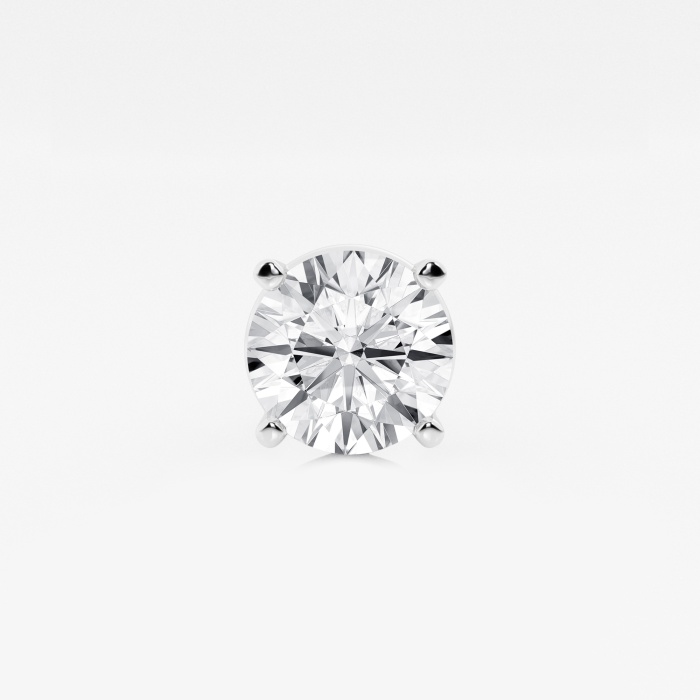 4 ctw Round Colorless Lab Grown Diamond Certified Single Stud Earring