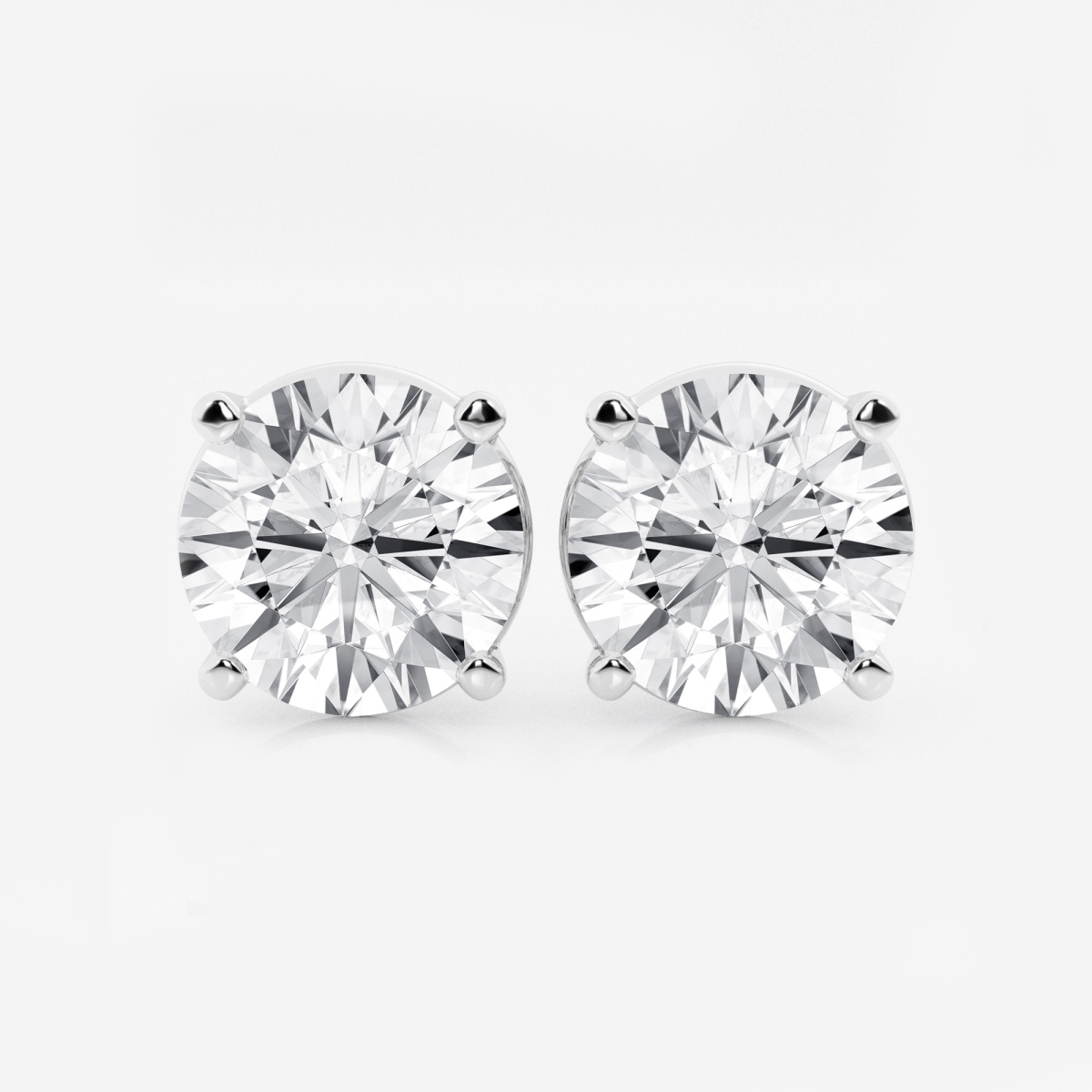 12 ctw Round Near-Colorless (H-I) Lab Grown Diamond Stud Earrings