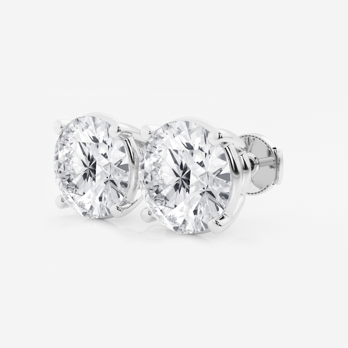 Additional Image 1 for  12 ctw Round Near-Colorless (H-I) Lab Grown Diamond Stud Earrings