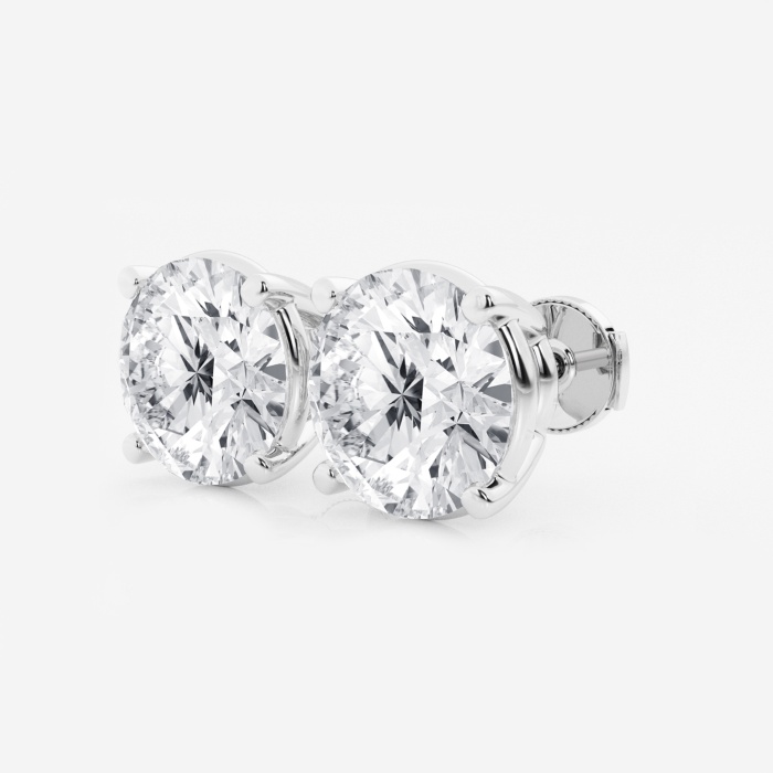 12 ctw Round Near-Colorless (H-I) Lab Grown Diamond Stud Earrings