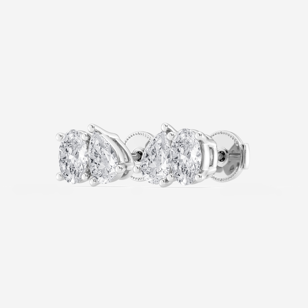 Additional Image 1 for  1 1/2 ctw Toi Et Moi Oval and Pear Stud Earrings