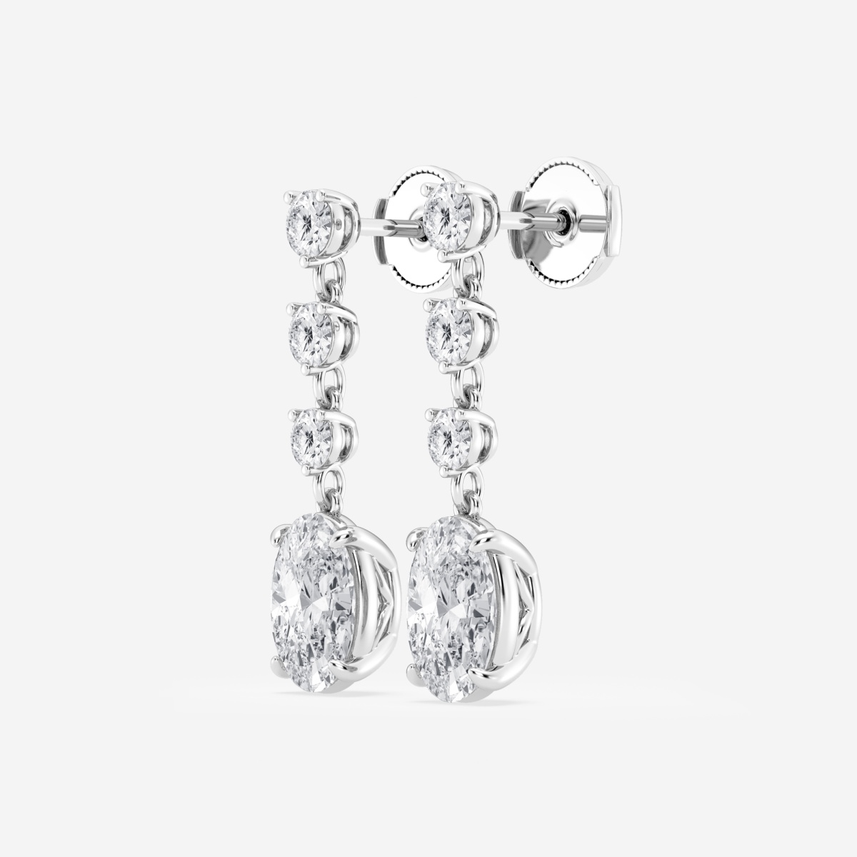 Additional Image 1 for  5 ctw Oval Lab Grown Diamond Drop Earrings