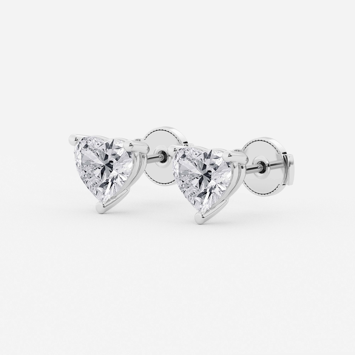 Additional Image 1 for  3 ctw Heart Lab Grown Diamond Stud Earrings
