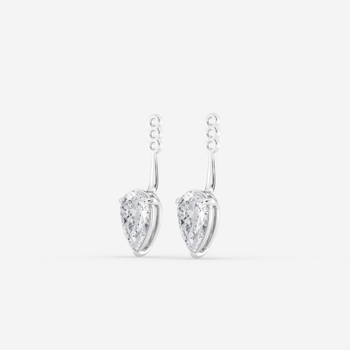 2 ctw Pear Lab Grown Diamond Drop Earring Jackets