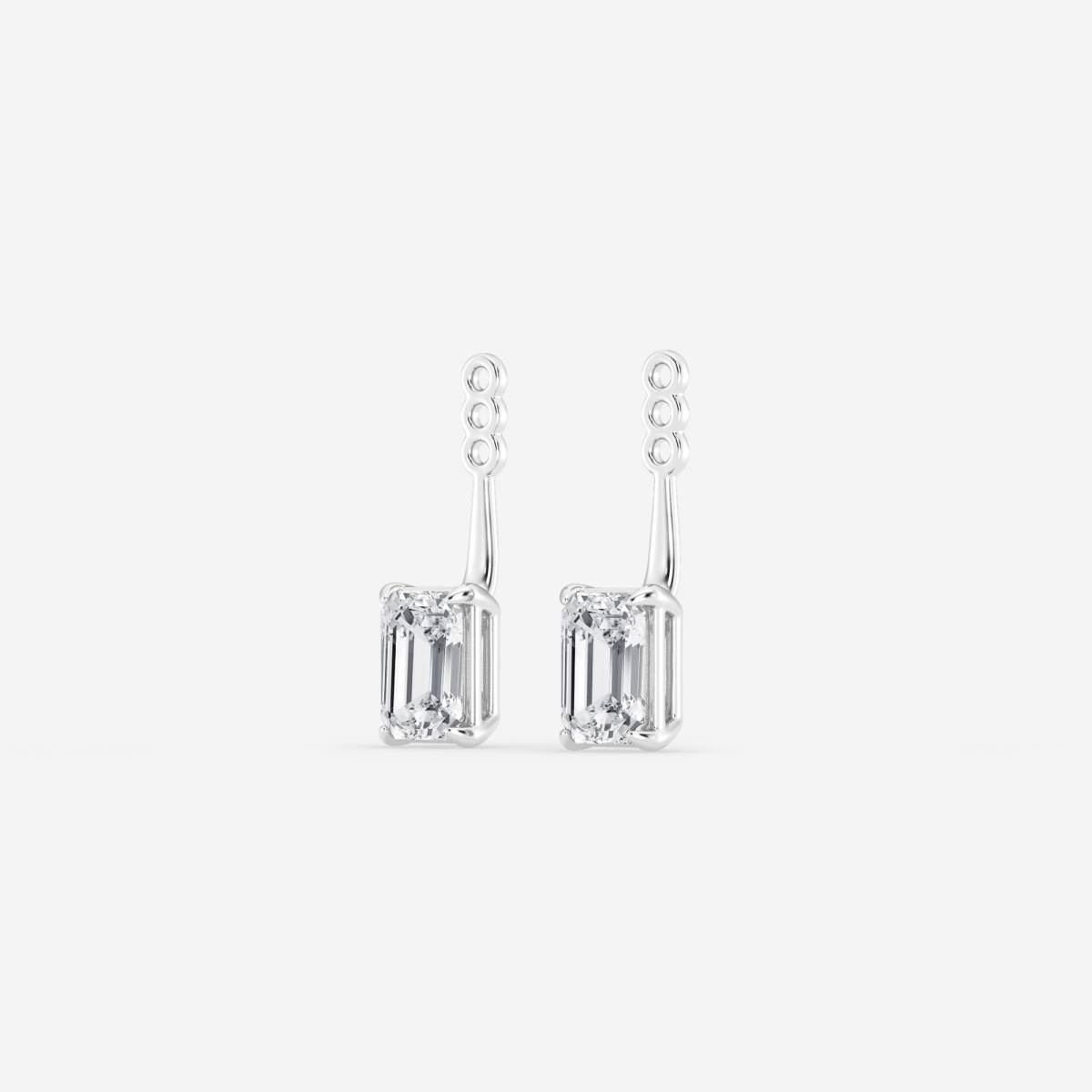 Additional Image 1 for  2 ctw Emerald Lab Grown Diamond Drop Earring Jackets