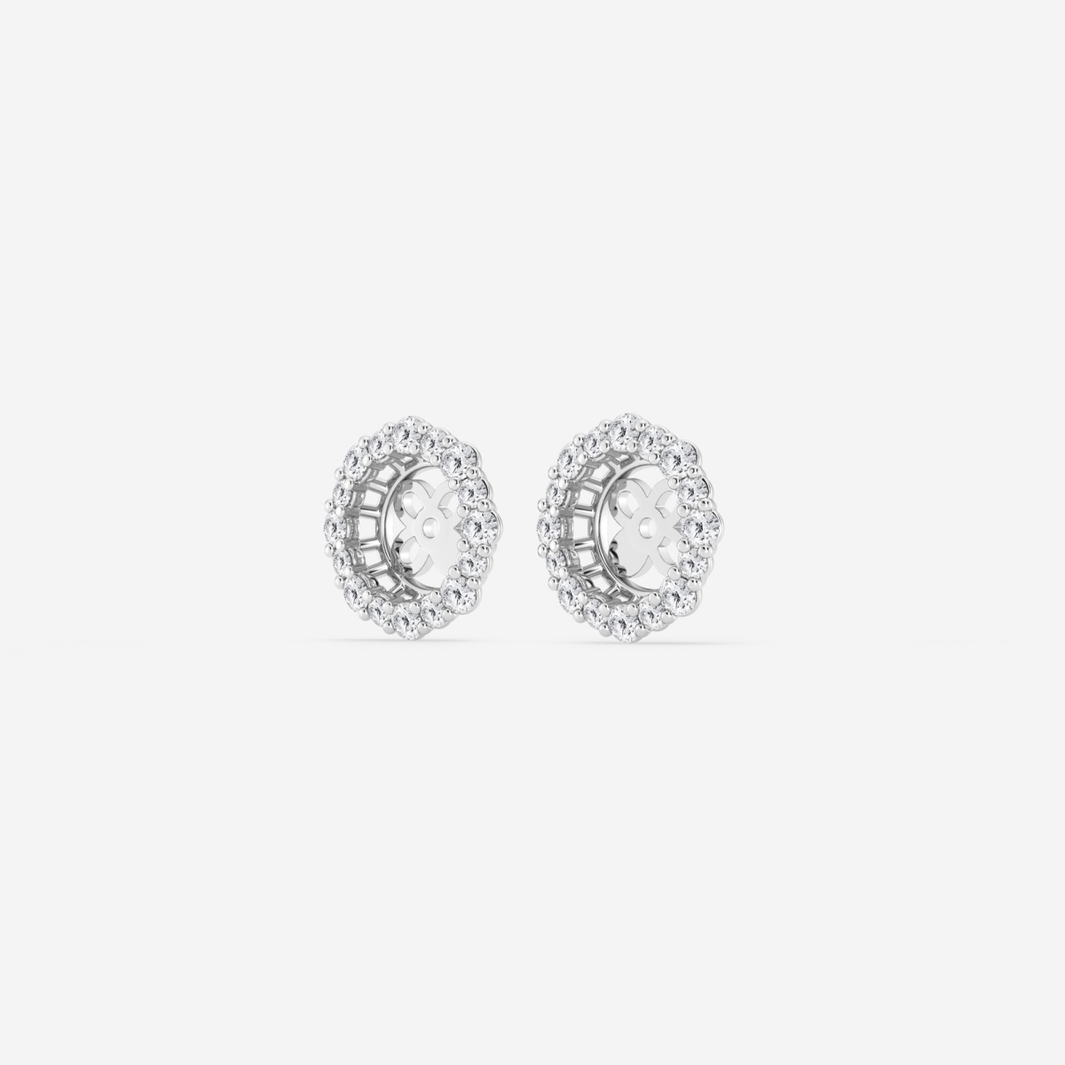 Additional Image 1 for  1/2 ctw Round Lab Grown Diamond Halo Earring Jackets
