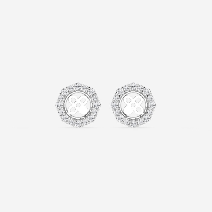 1/2 ctw Round Lab Grown Diamond Halo Earring Jackets
