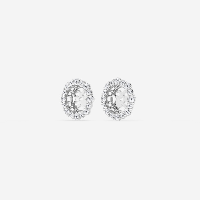1/2 ctw Round Lab Grown Diamond Halo Earring Jackets