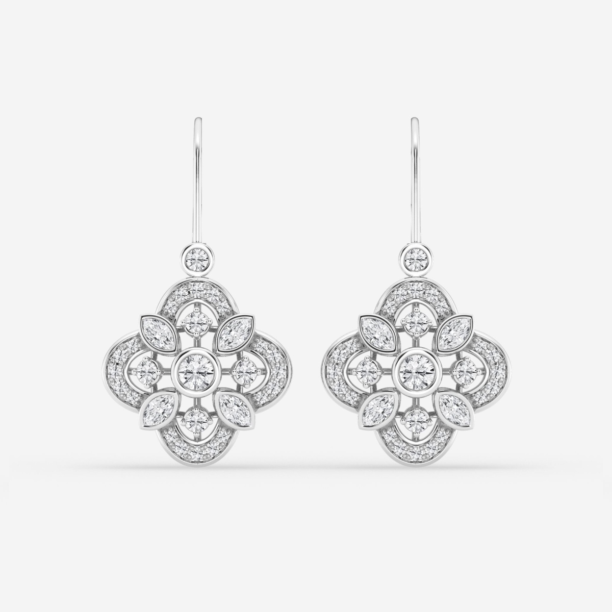 1 1/2 ctw Marquise Lab Grown Diamond Vintage Inspired Fashion Earrings