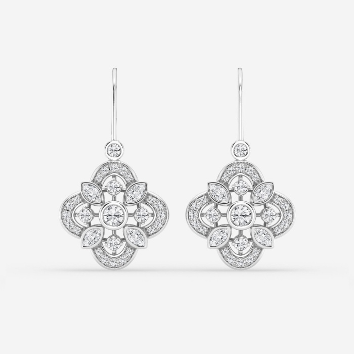 1 1/2 ctw Marquise Lab Grown Diamond Vintage Inspired Fashion Earrings