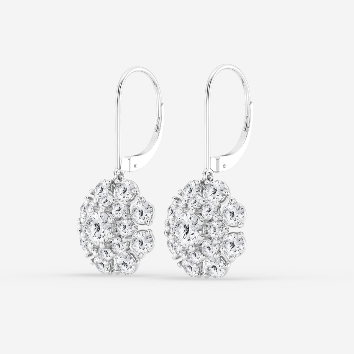 Additional Image 1 for  3 1/2 ctw Round Lab Grown Diamond Vintage Multidimensional Fashion Earrings