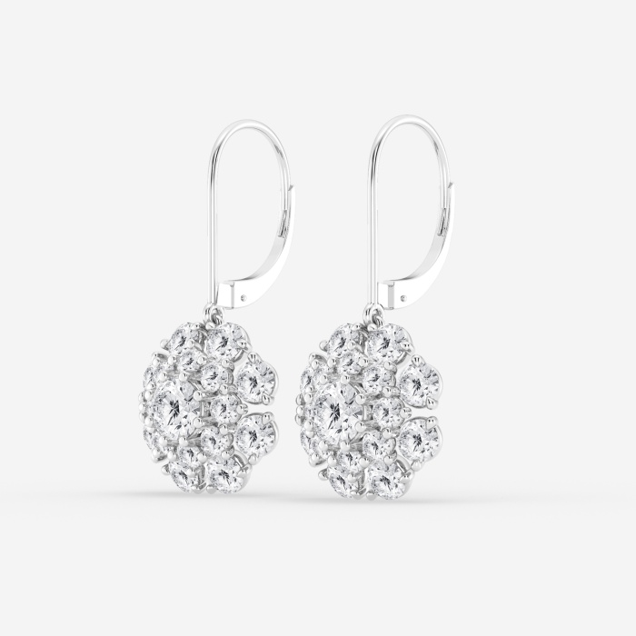 3 1/2 ctw Round Lab Grown Diamond Vintage Multidimensional Fashion Earrings
