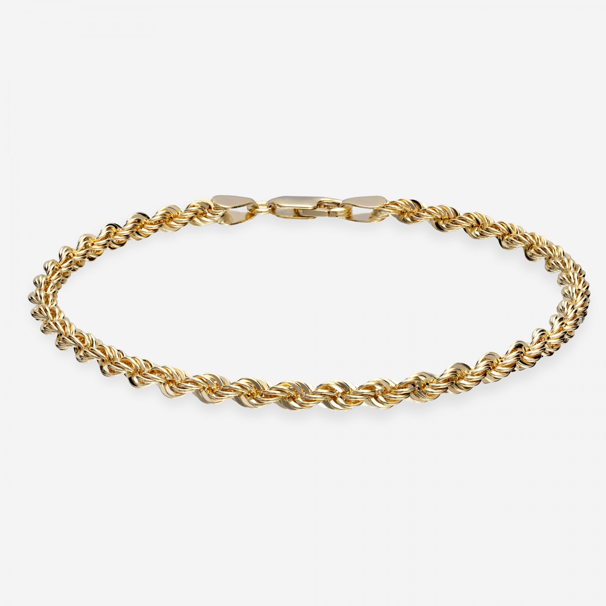 Plain Gold Hollow Rope Link Bracelet