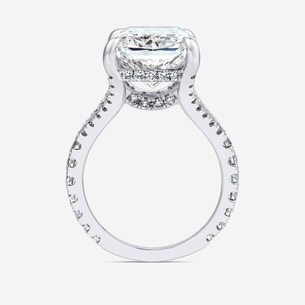 Additional Image 1 for  11 1/2 ctw Radiant Lab Grown Diamond Hidden Halo Engagement Ring