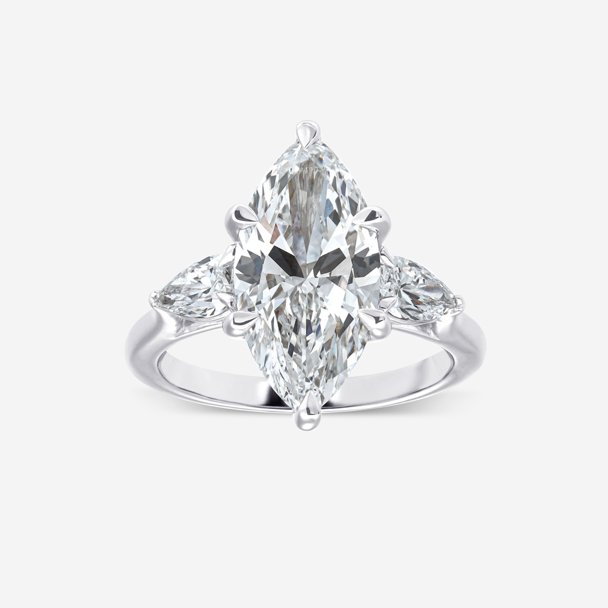 4 2/3 ctw Marquise Lab Grown Diamond Three Stone Engagement Ring