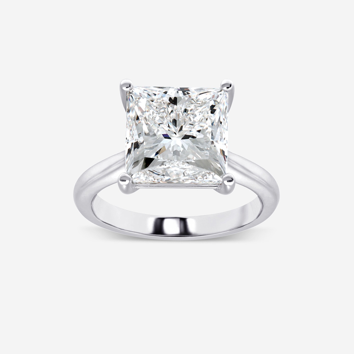 7 ctw Princess Lab Grown Diamond Solitaire Engagement Ring