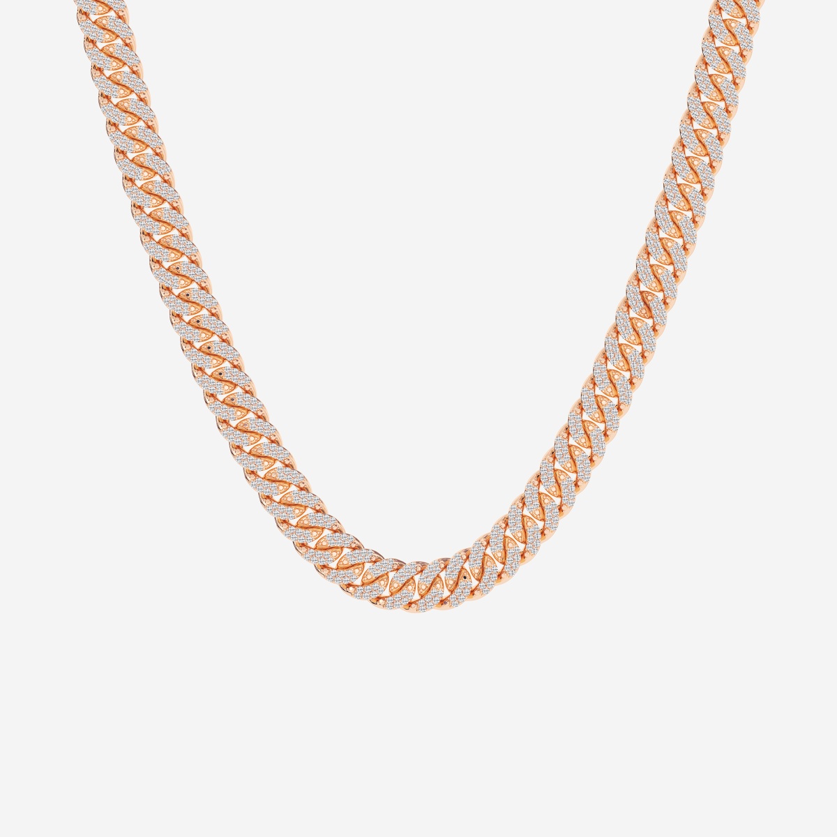 7 1/3 ctw Round Lab Grown Diamond Cuban Link Fashion Necklace