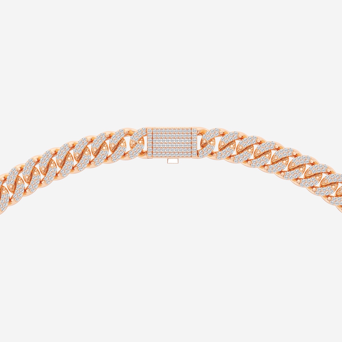 Additional Image 2 for  7 1/3 ctw Round Lab Grown Diamond Cuban Link Fashion Necklace